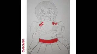 Annabelle Drawing 👻|| Annabelle Horror Bgm😨😥|| #Annabelle😈|| by FLY Arts