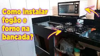 Quer saber como é instalado o cooktop e forno na bancada de mármore? Então assista!