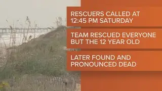 Minor killed in rip current drowning