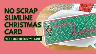 Paper Busting Christmas Cards | 6x8 Paper on Slimline Cards