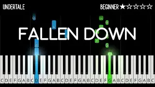 Undertale - Fallen Down - EASY Piano Tutorial