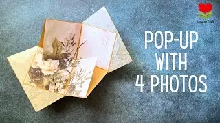 Easy 4 Photos Pop-Up Card Making Tutorial | DIY Personalized Card with Photos 💌📸