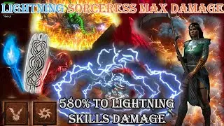 Diablo 2 Resurrected - Lightning Sorceress Build Max 580% to Lightning Skills Damage