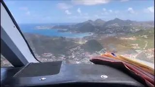 Trans Anguilla Airways VP-AAF Cockpit Landing St.Barths/TFFJ