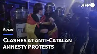 Police clash with protesters opposed to Catalan amnesty bill in Madrid | AFP