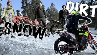 RISKY! Could we HANDLE the SNOW on our DIRT Bikes?!
