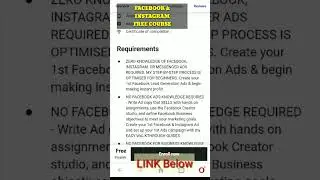 Free Facebook & Instagram Ads Course || Gatsby Js Free Course || Udemy Free Course Certificate