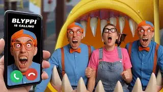 MS RACHEL.EXE vs SLIDE EATER vs DOUBLE BLIPPI.EXE - Monster Slide Eater in real life