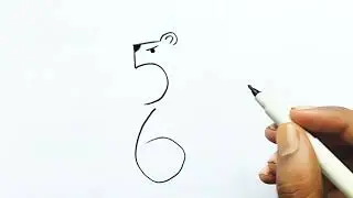 How to Draw a Lion Using Numbers 5 and 6 | Easy Drawing for Kids | art and craft with shivu |