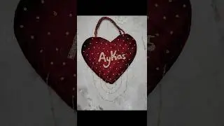 Heart Shape Handbag #velvet #handmade #handbags #bridal #handmadeseller #bagsonline #diy #jumbobag