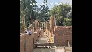 Work Progress || Modern Assam Type House #shortsviral  #shorts #shortvideo #dimensionengineering