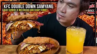 KFC DOUBLE DOWN SAMYANG buat sendiri lagi sedap dan murah (resipi pon mudah)