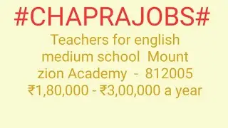 #JOBS#near#me  |Jobs in CHAPRA For Freshers and Graduates | No experience | Part Time | At Home |