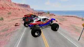 Witness the Ultimate Cliff Jump in a Monster Truck! 🚚💥