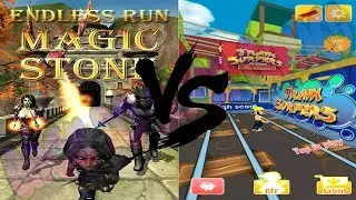 Endless Run Magic Stone vs Subway Surf 2 Gameplay For All Kids And Babies