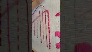 Cable chain stitch - video tutorial 🪡❤️l #embroidery #shorts #handembroidery
