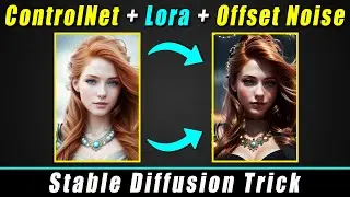 Stable Diffusion Controlnet + Offset Noise + Lora Trick Explained | ControlNet Extension Tricks