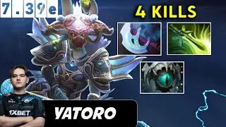 Yatoro Medusa Safelane 4 Kills - Dota 2 Patch 7.39e Pro player Full Gameplay