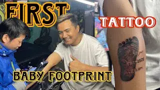 My First Tattoo Baby Praluv Ko Footprints 👣// Baba Ama Lai Arko Surprise 😮