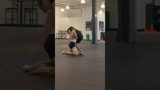 Double leg from the knees, mount, head and arm, back take