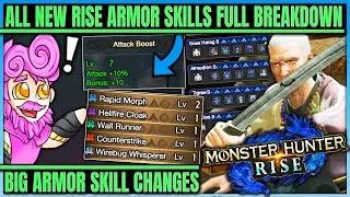 ALL New Armor Skills Showcase + Huge Changes to Old Skills + Attack/Affinity - Monster Hunter Rise!