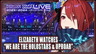 Elizabeth talks about and watches 