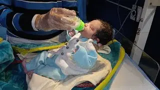 Cute Little Baby Girl&rsquo;s First Bottle Feeding 🍼 | Nursing Care When Mother Is Admitted in hospital 🏥 