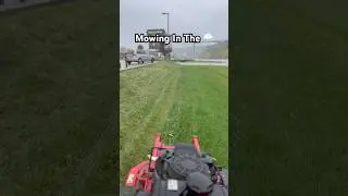 Mowing In The Rain From A Hurricane #mowing #grass #rain #hurricane #walkbehind
