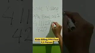 Kode Billing PPh Final 0,5 Persen #pajak #spt #kodebiiling #tipspajak #shorts