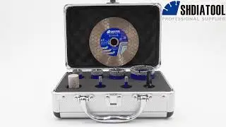 A8546010K17T 5/8''-11 Vacuum Brazed Core Drill Bit Set Diamond Hole Saw Hole Cutter Saw Blade Kit