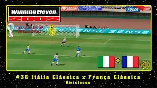 Winning Eleven 2002: World Cup 2022 (PS1) Friendlies #36 Italy Classic vs France Classic