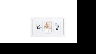 Pearhead Baby Prints Newborn Handprint and Footprint Photo Frame Kit, Safe Clean-Touch Ink Pad Incl