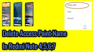 How to delete access point name in redmi note 4,5,6,7. 2022