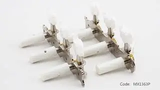 Musiclily Pro 3 on a Plate Classical Guitar Machine Heads Tuning Pegs Tuner Set Oval Button 360 show