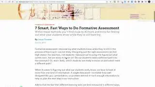 How to complete the 'Formative Assessment Plan' assignment