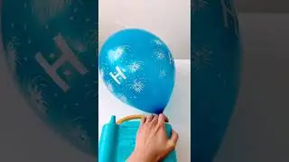 BIG BLUE POP! #shorts #satisfying #asmr #balloon #popping