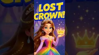 LOST CROWN! 👑 RAINBOW PRINCESS'S MAGICAL ADVENTURE 🌈 LOST CROWN STORY FOR KIDS #Princess