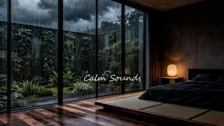 3 Hours of Rain Sounds + Soft Piano | Cozy Rain Room for Stress Relief