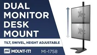 Dual Monitor Free Standing Desk Mount (MI-1758)