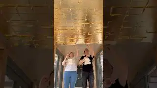 Gold leaf ceiling #blanddesign #gilding #goldleaf
