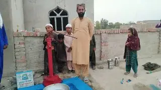 Masjid ke Bahar Sadqa Jaria ke Lye Ek Hand pump lagya gya