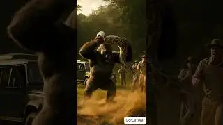 Gorilla Powerfully Crushes Snake Using Both Hands