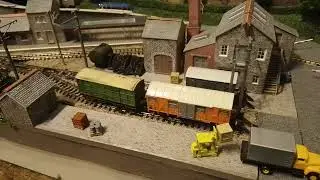 Compact Budget Oval Model Railway/ Railroad Layout. Part Three Grass