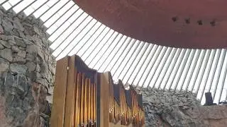 Pianist at Temppeliaukion Kirkko Church Helsinki,  Finland - 5 July 2019