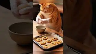 A lovely cat enjoy his life cutting food and eat them #facts #cats #food
