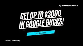 Get $3,000 From Google To Run Your Own Ads!