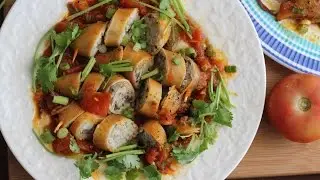 Muc Nhoi Thit Sot Ca (Vietnamese Stuffed Squid with Tomato Sauce)