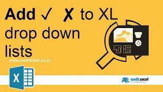 Add tick/ cross to data validation dropdown in Excel ( ✓ )