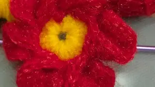 Crochet 🧶  flower 🌻 making tutorial.#share #knitting #beautiful #share #comments 