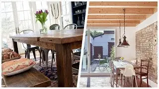 75 Red Floor Dining Room With White Walls Design Ideas You'll Love 🎀